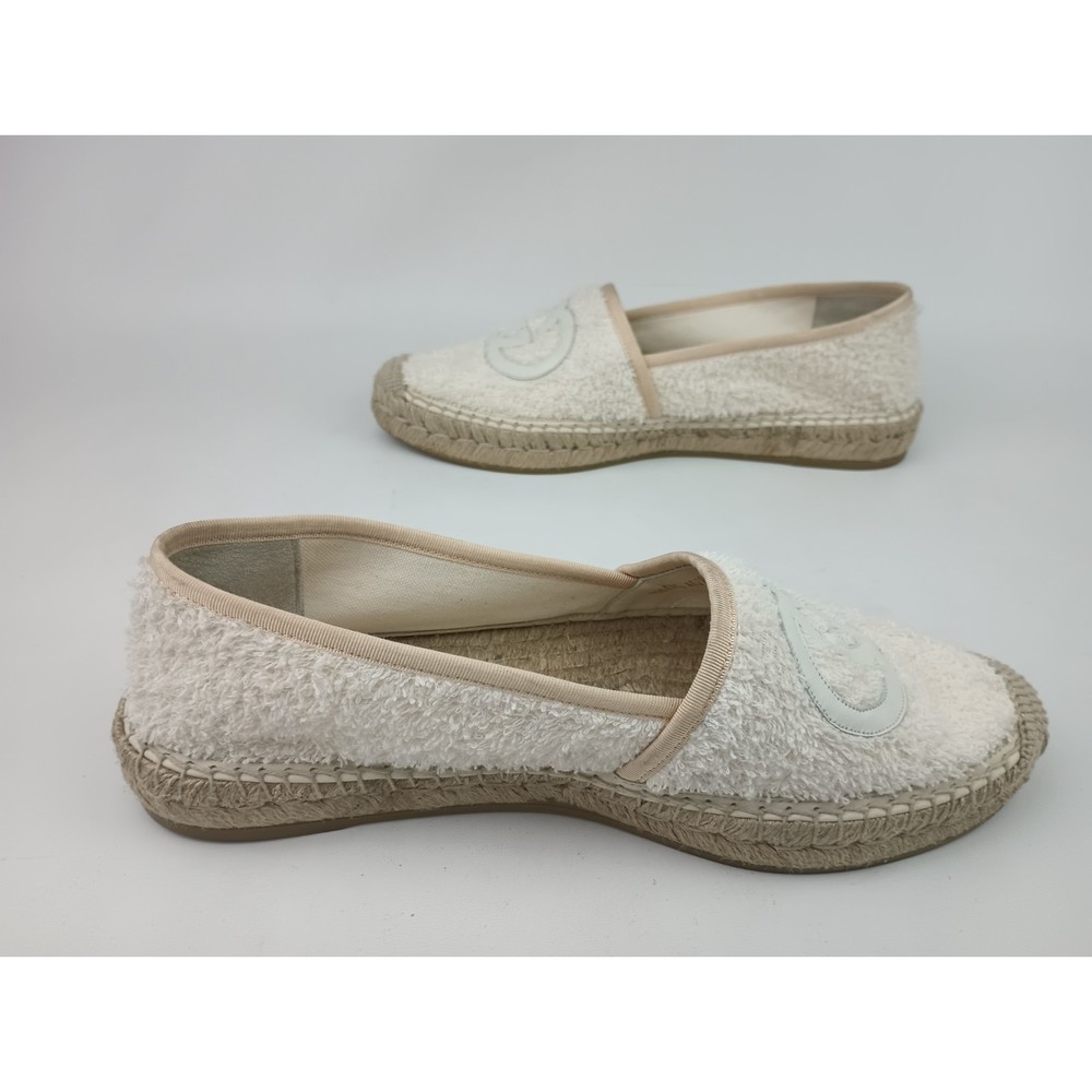 Gucci Women's Ivory White Pilar Espadrille Flats Shoes Size 40.5 - Picture 4 of 7